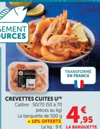 Crevettes cuites U