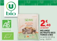 Mélange de fruits secs tonus U Bio