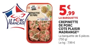 Crépinette de porc Côte Plaisir Madrange