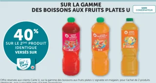 La gamme des boissons aux fruits plates U