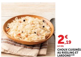 Choux cuisinés au Riesling et lardons
