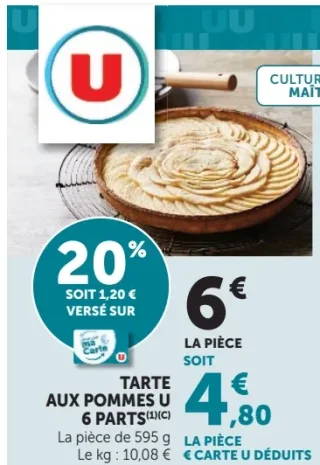 Tarte aux pommes U 6 parts