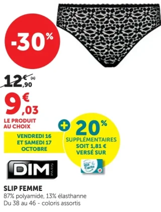 Slip femme DIM