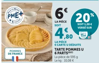 Tarte pommes U 6 parts