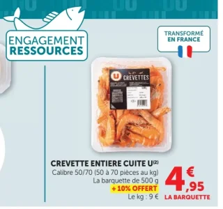 CREVETTE ENTIERE CUITE U