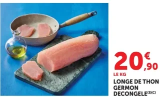 LONGE DE THON GERMON DECONGELE