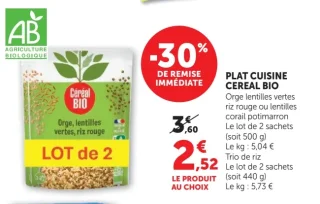 Plat Cuisine CEREAL bio