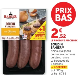 Boudin à l'ancienne aux Oignons Bahier