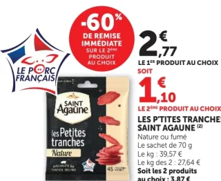 Les P'tites Tranches Saint Agaûne Nature ou fumé