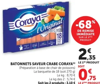 BATONNETS SAVEUR CRABE CORAYA