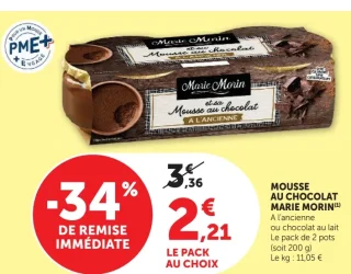 Mousse au chocolat Marie Morin