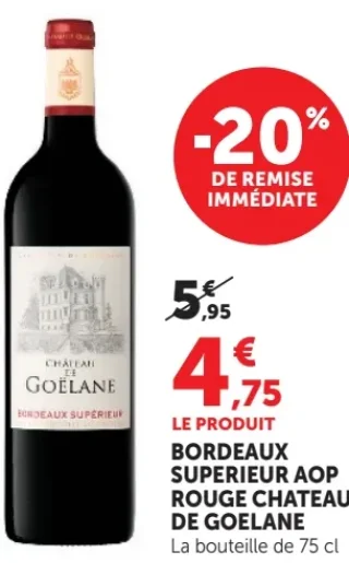 Bordeaux Supérieur AOP rouge Château de Goëlane