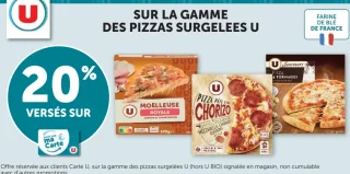 La gamme des pizzas surgelées U