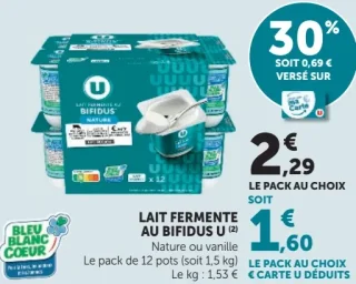 Lait fermenté au bifidus U