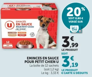 Émincés en Sauce Pour Petit Chien U