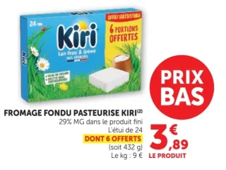 FROMAGE FONDU PASTEURISE KIRI