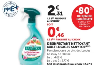 Désinfectant Nettoyant Multi-usages Sanytol