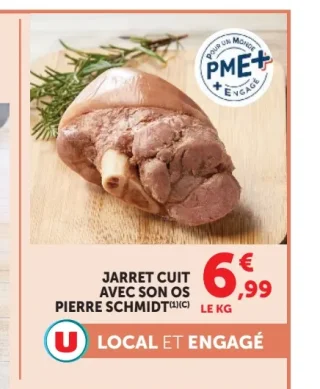 Jarret cuit avec son os Pierre Schmidt