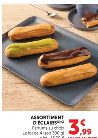 Assortiment d'éclairs