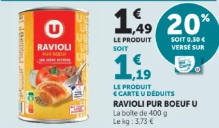 Ravioli pur boeuf U