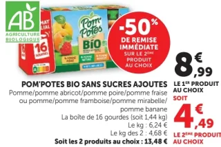 Pom'Potes Bio Sans Sucres Ajoutés