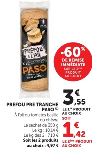 Préfou pré-tranché Paso