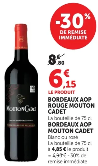 Bordeaux AOP Rouge Mouton Cadet