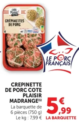 Crépinette de Porc Côté Plaisir Madrange