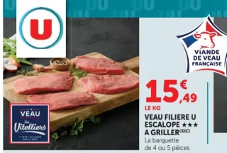 VEAU FILIERE U ESCALOPE ★★★ A GRILLER
