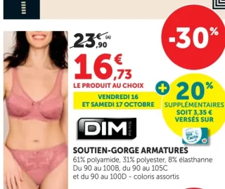 Soutien-gorge armatures DIM