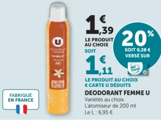 Déodorant femme U
