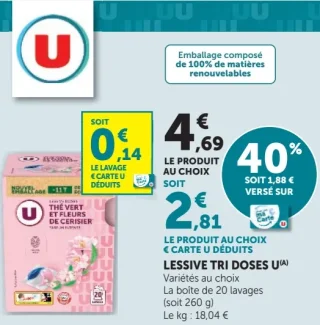 Lessive tri doses U