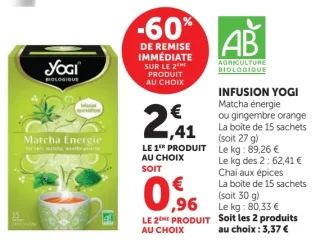 Infusion Yogi Matcha Énergie