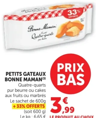 Petits Gateaux Bonne Maman Quatre-quarts