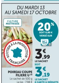 Poireau coupe Filière U