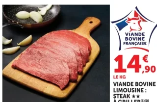 Viande Bovine Limousine : Steak ★★ À Griller