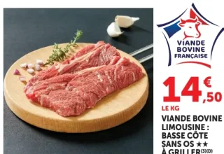 Viande Bovine Limousine : Basse Côte Sans Os ★★ À Griller