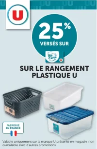 Rangement plastique U
