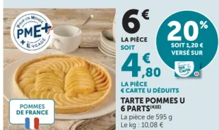 Tarte Pommes U 6 parts