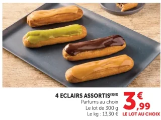 4 éclairs assortis
