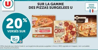 Gamme des pizzas surgelées U