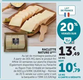 Raclette Nature U