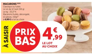 Macarons classique ou fruités