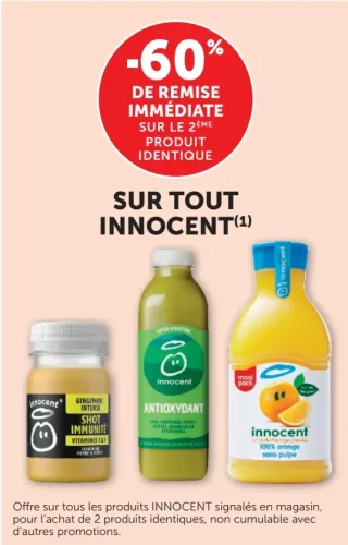 Jus de fruits, Smoothies et Shots Innocent