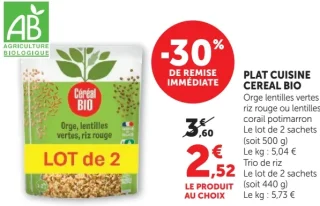 Plat Cuisine Cereal Bio