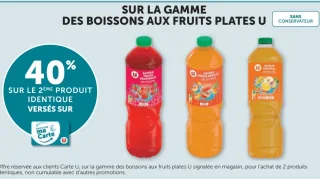 La gamme des boissons aux fruits plates U