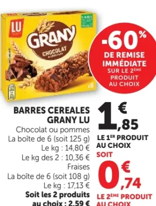 Barres Cereales Grany Lu
