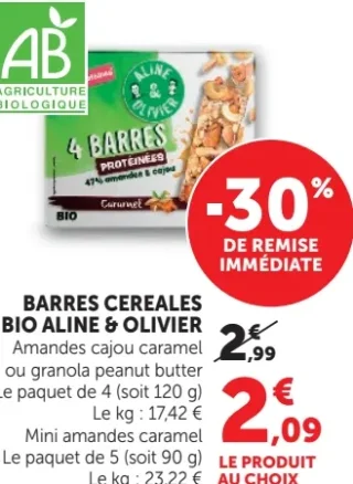 Barres Cereales Bio Aline & Olivier