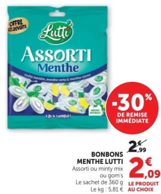 BONBONS MENTHE LUTTI