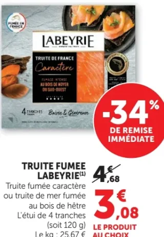Truite fumée Labeyrie